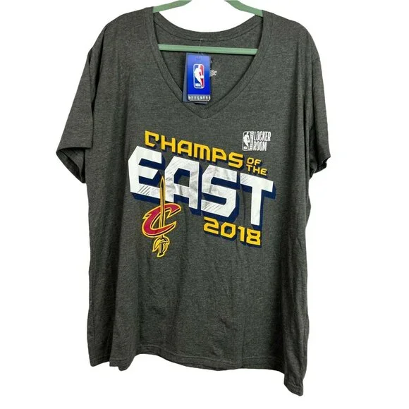 NBA Fanatics XL T Shirt New Cleveland Cavaliers Champions Of The East 2018 Mens - Picture 1 of 5